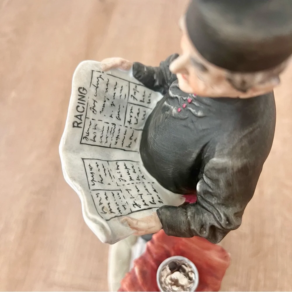 RARE Vintage Italian Capodimonte Pucci Porcelain Figurine The Padre’s Hobby 9” H